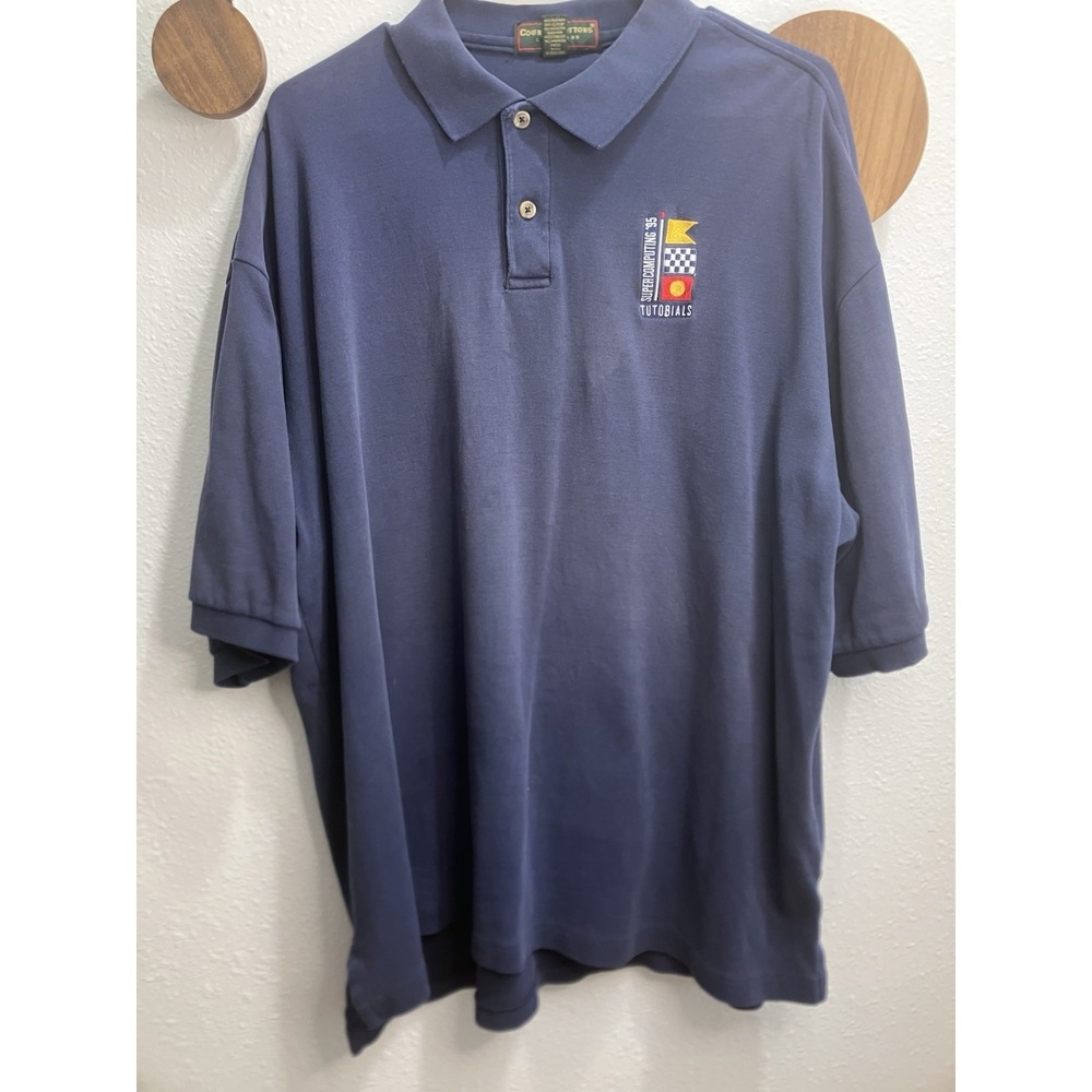 Vintage SC95 Super Computing Conference Navy Polo Shirt XXL Computer Tech